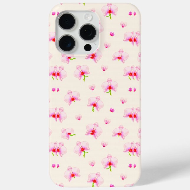 Funda De Case-Mate Para iPhone Orquídeas rosadas pastel (Reverso )