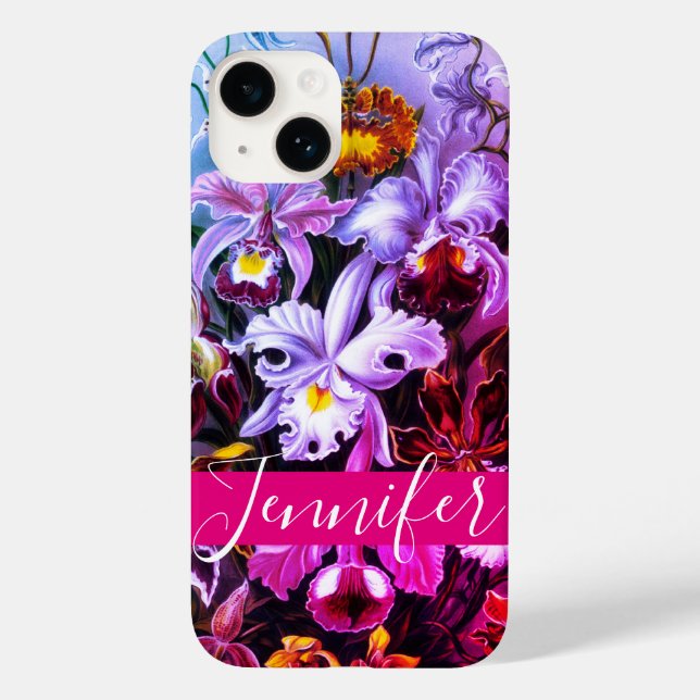 Funda De Case-Mate Para iPhone Orquídeas rosadas personalizadas (Reverso )
