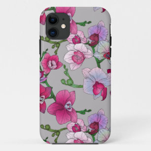 Funda Para iPhone 11 Orquídeas rosas en flor