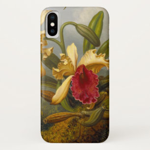 Funda Para iPhone X Orquids y Hummingbird Heade