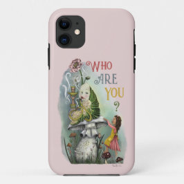 Funda Para iPhone 11 oruga rosada en Alicia en arte de maravillas