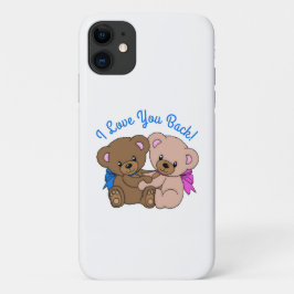 Funda Para iPhone 11 Os amo también ositos de peluche abrazándose