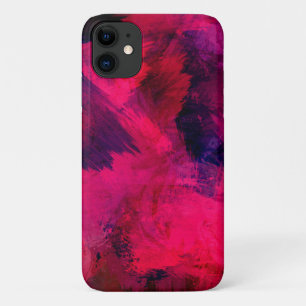Funda Para iPhone 11 Oscuro rojo y morado negrita y resumen moderno
