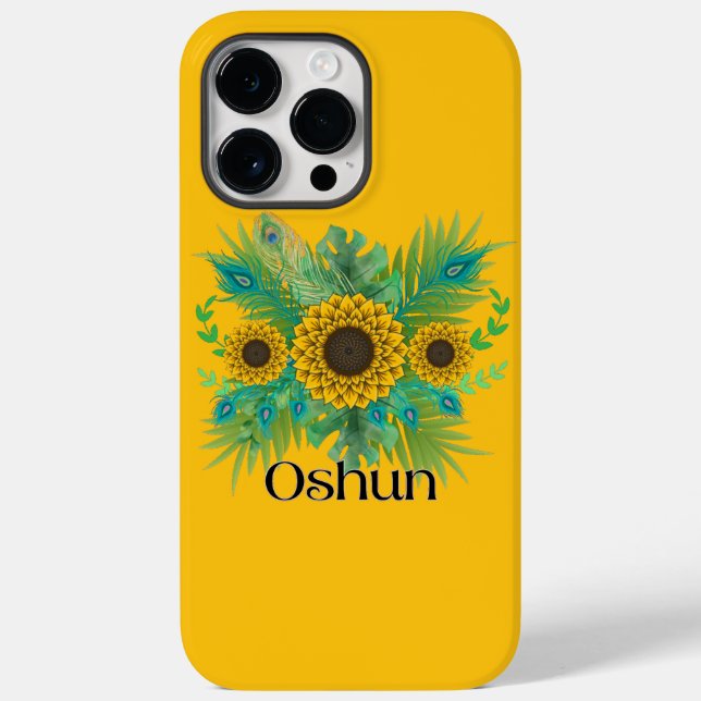 Funda De Case-Mate Para iPhone Oshun Goddess Sunflowers (Reverso )