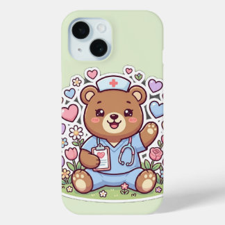 15 Osito enfermera Kawaii lindo funda para iPhone ate