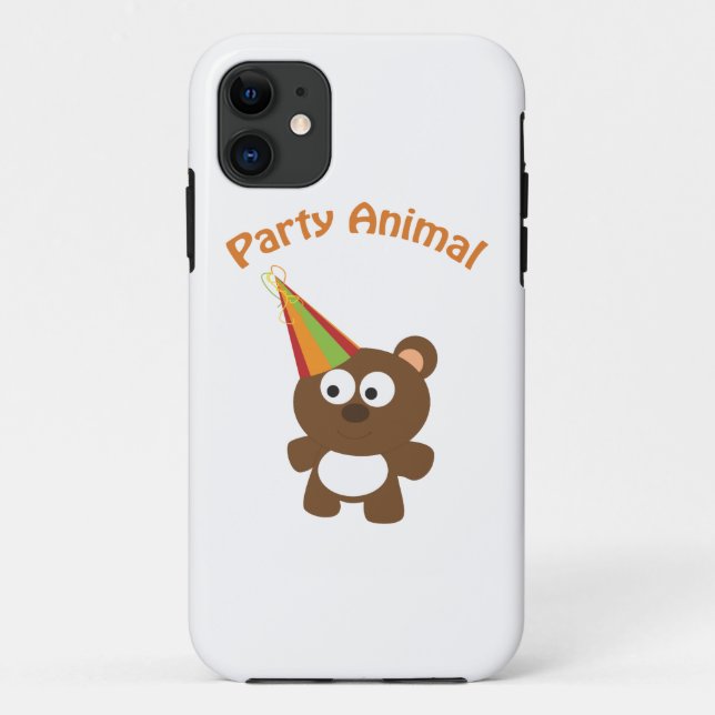 Funda De Case-Mate Para iPhone oso animal fiesta (Reverso)