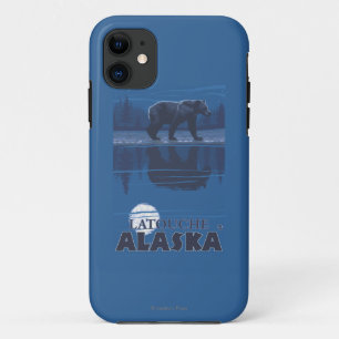 Funda Para iPhone 11 Oso bajo la luz de la luna - Latouche, Alaska