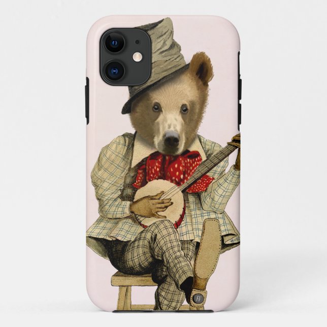 Funda De Case-Mate Para iPhone Oso banjo 3 (Reverso)