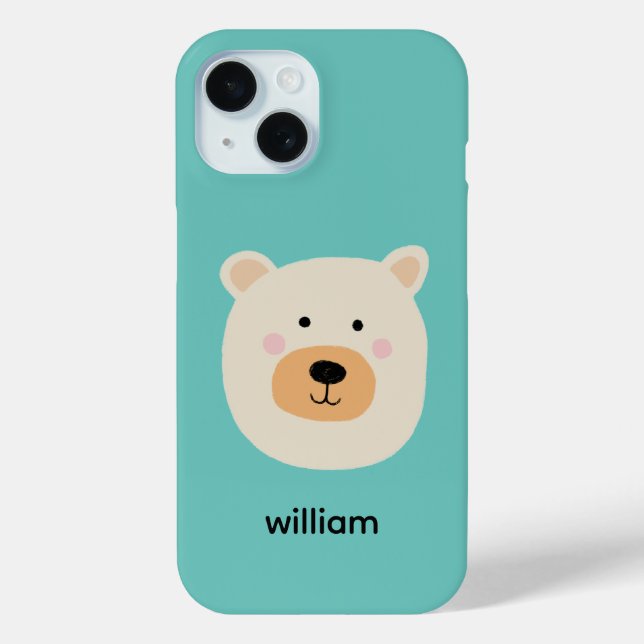 Funda De Case-Mate Para iPhone Oso blanco (Reverso )