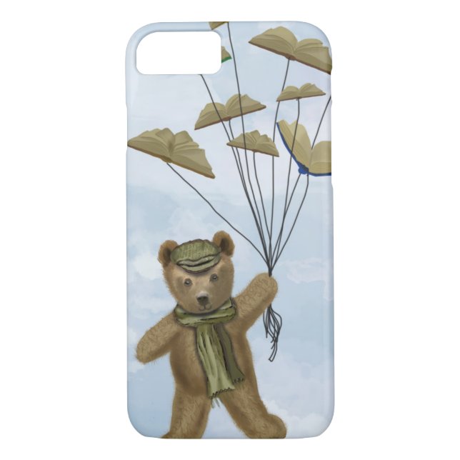Funda De Case-Mate Para iPhone Oso con mariposas de libros 2 (Reverso)