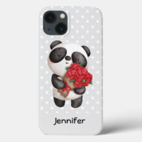 Oso de Panda con Rose Bouquet