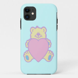 Funda Para iPhone 11 Oso de peluche adorable corazón de amor