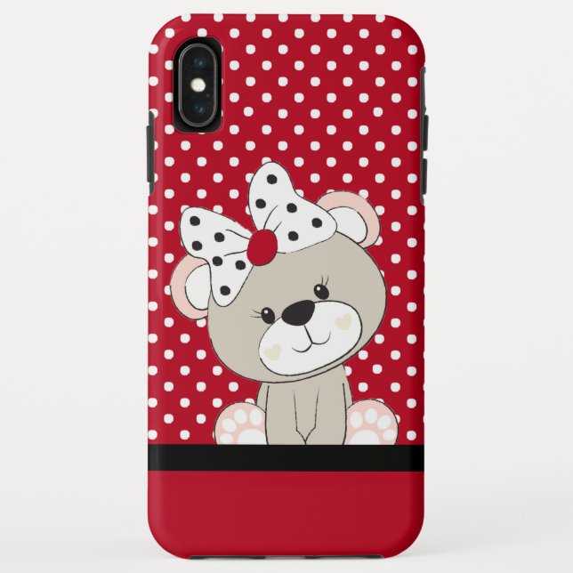 Funda De Case-Mate Para iPhone oso de peluche lindo (Reverso)