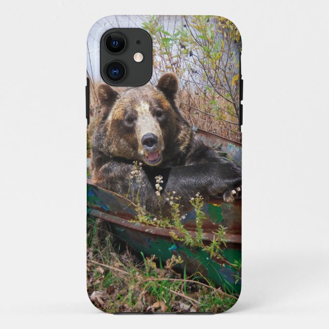 Funda De Case-Mate Para iPhone Oso en barco (Reverso)