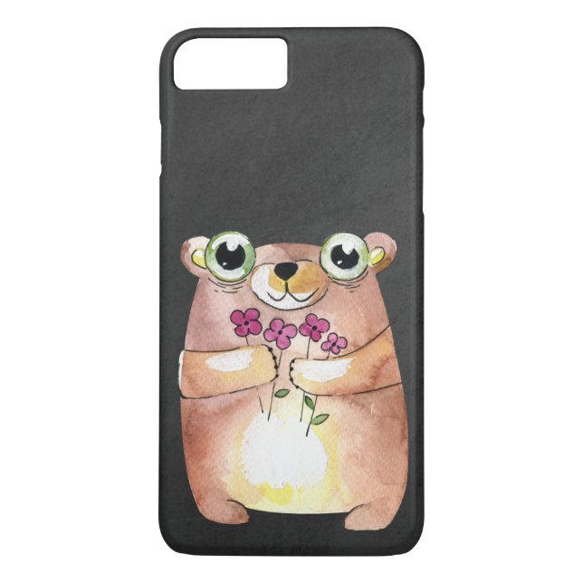 Funda De Case-Mate Para iPhone oso en pizarra (Reverso)