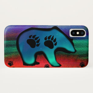 Funda Para iPhone X Oso espiritual de las luces del norte