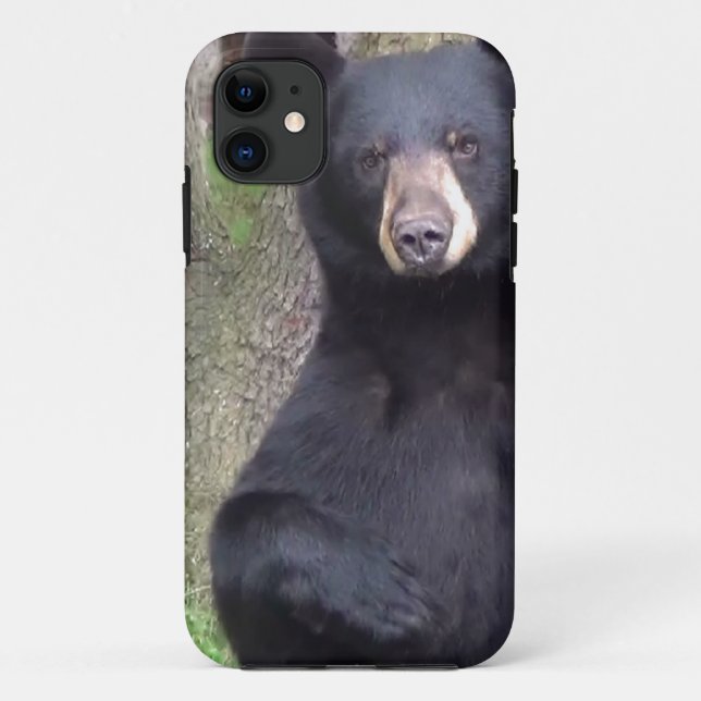 Funda De Case-Mate Para iPhone Oso negro (Reverso)