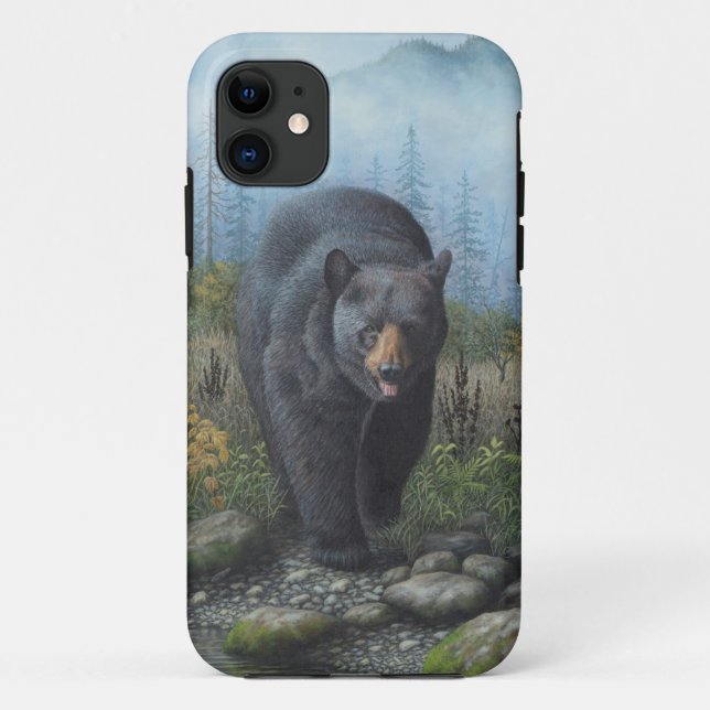 Funda De Case-Mate Para iPhone Oso negro (Reverso)