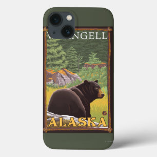 Funda Para iPhone 13 Oso negro en el bosque - Wrangell, Alaska