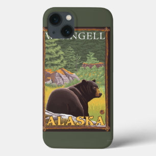 Funda Para iPhone 13 Oso negro en el bosque - Wrangell, Alaska