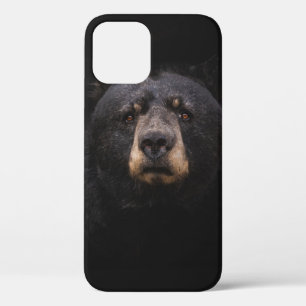 FUNDA PARA iPhone 12 OSO NEGRO EN LA RAMA DE ÁRBOLES DE MADERA MARRÓN