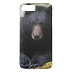 Funda Para iPhone 8 Plus/7 Plus Oso negro en un viejo tronco de crecimiento en el
