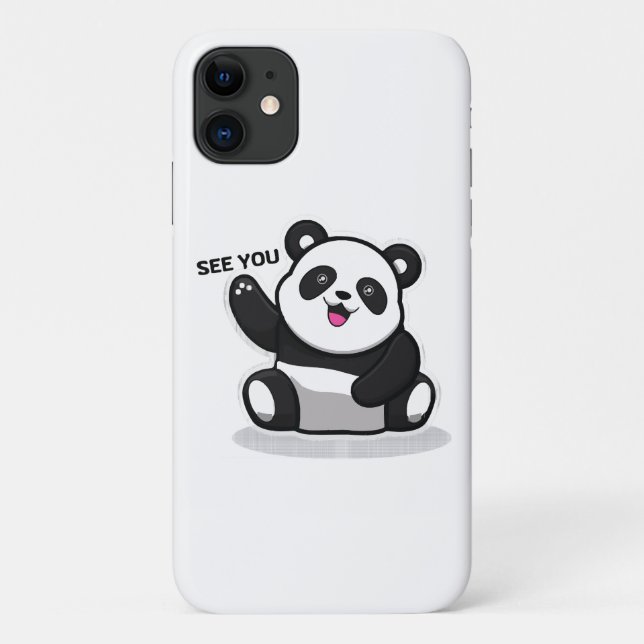 Funda De Case-Mate Para iPhone oso panda adorable (Reverso)
