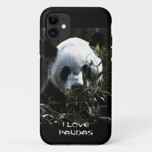 Funda Para iPhone 11 Oso panda lindo con hojas de bambú sabrosas