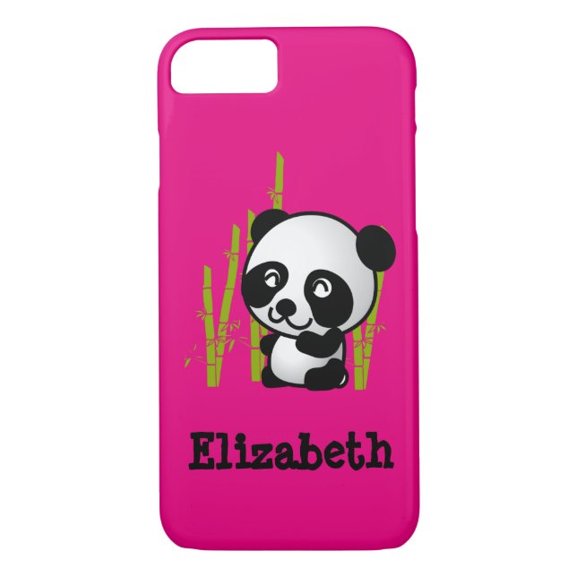 Funda De Case-Mate Para iPhone Oso panda lindo y feliz personalizado (Reverso)
