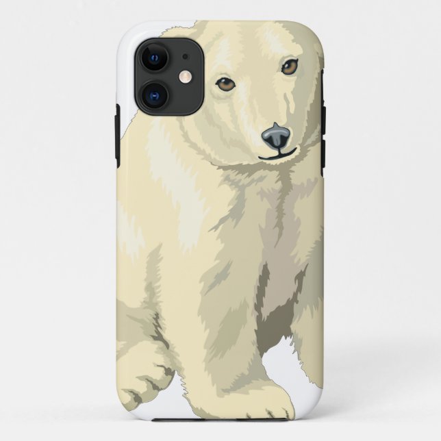 Funda De Case-Mate Para iPhone Oso Polar Acurrucable (Reverso)