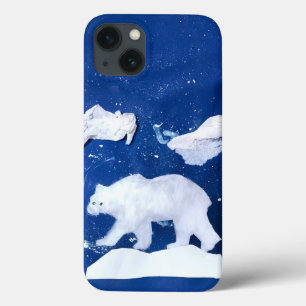 Funda Para iPhone 13 Oso polar "Arte de niños"