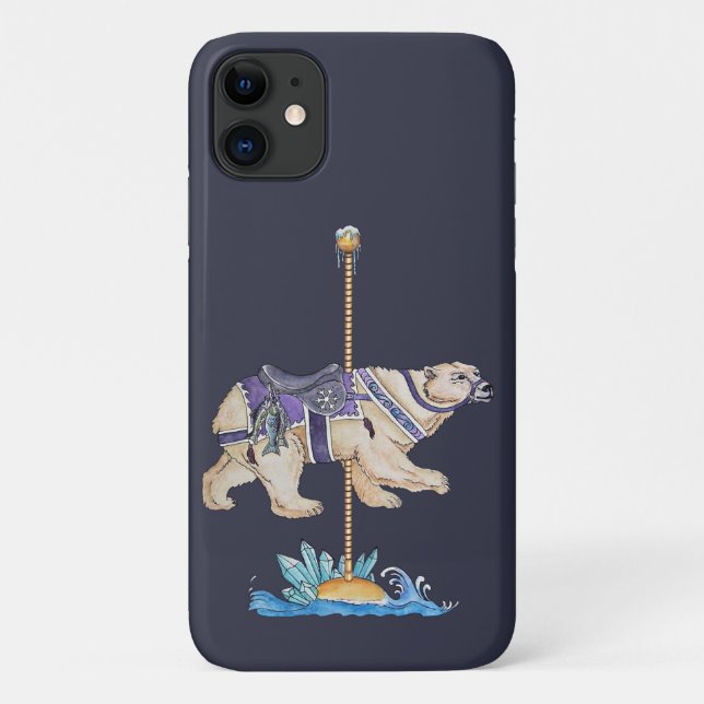Funda De Case-Mate Para iPhone Oso Polar de Carrusel (Reverso)