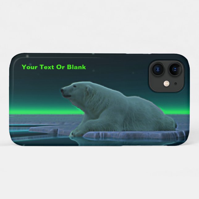 Funda De Case-Mate Para iPhone Oso polar del borde del hielo (Reverso (horizontal))