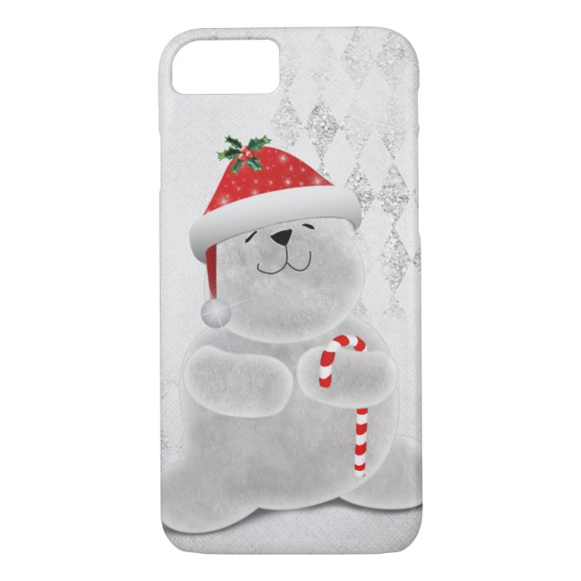 Funda De Case-Mate Para iPhone Oso polar navidades (Reverso)