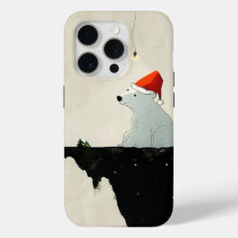 Funda Para iPhone 15 Pro Oso Polar Santa
