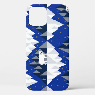 Funda Para iPhone 12 Oso Polar sobre el patrón Iceberg sin Marea.
