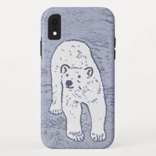 Funda Para iPhone XR Oso polar sobre pintura de hielo - Arte de vida sa
