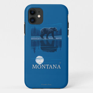 Funda Para iPhone 11 Oso que camina en viaje del vintage del claro de