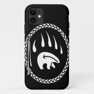 Funda Para iPhone 11 Oso tribal IPhone 5 casos nativos del oso del arte