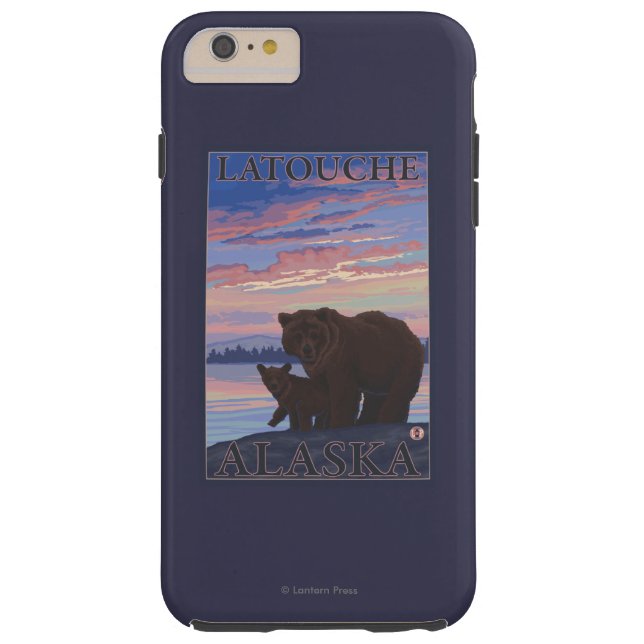 Funda De Case-Mate Para iPhone Oso y cachorro - Latouche, Alaska (Reverso)