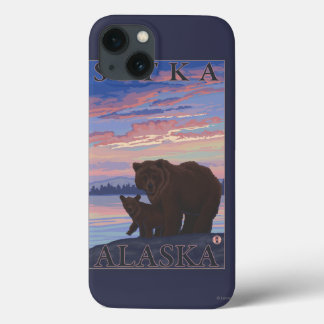 Funda Para iPhone 13 Oso y cachorro - Sitka, Alaska