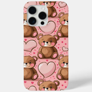 Funda Para iPhone 15 Pro Max Oso y corazón de Teddy Adorables