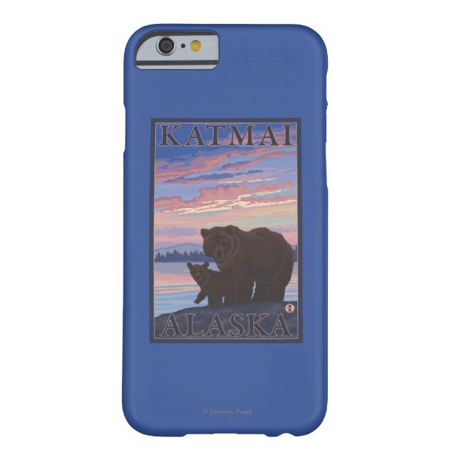 Funda De Case-Mate Para iPhone Oso y Cub - Katmai, Alaska (Reverso)
