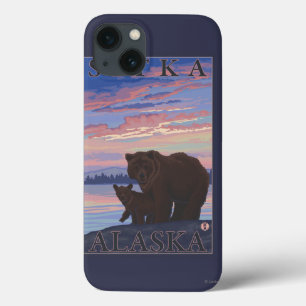 Funda Para iPhone 13 Oso y Cub - Sitka, Alaska