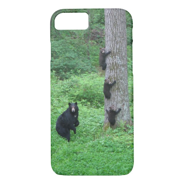 Funda De Case-Mate Para iPhone Oso y tres cachorros (Reverso)