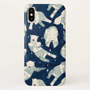 Funda Para iPhone X osos polares árticos medianoche
