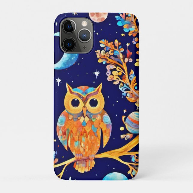 Funda De Case-Mate Para iPhone Otherworldly Owl Art: Maravillas celestes (Reverso)