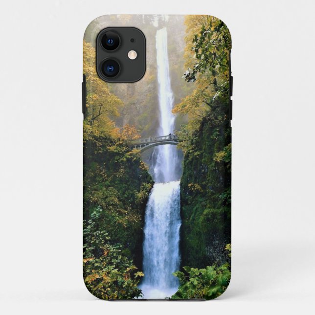 Funda De Case-Mate Para iPhone Otoño en Multnomah Falls, OR (Reverso)