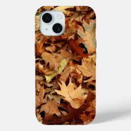 Funda Para iPhone 15 otoño, hojas secas