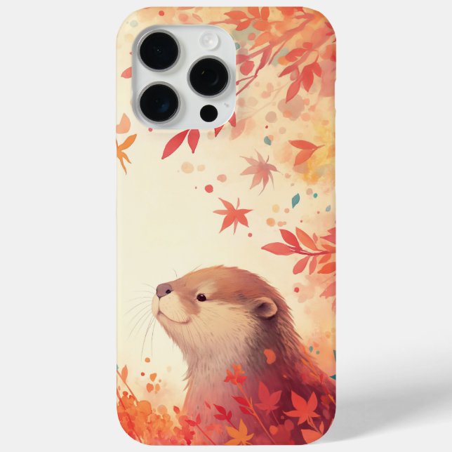 Funda De Case-Mate Para iPhone Otoño Maravilloso de Nutria (Reverso )